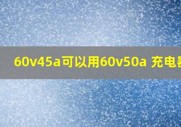 60v45a可以用60v50a 充电器吗